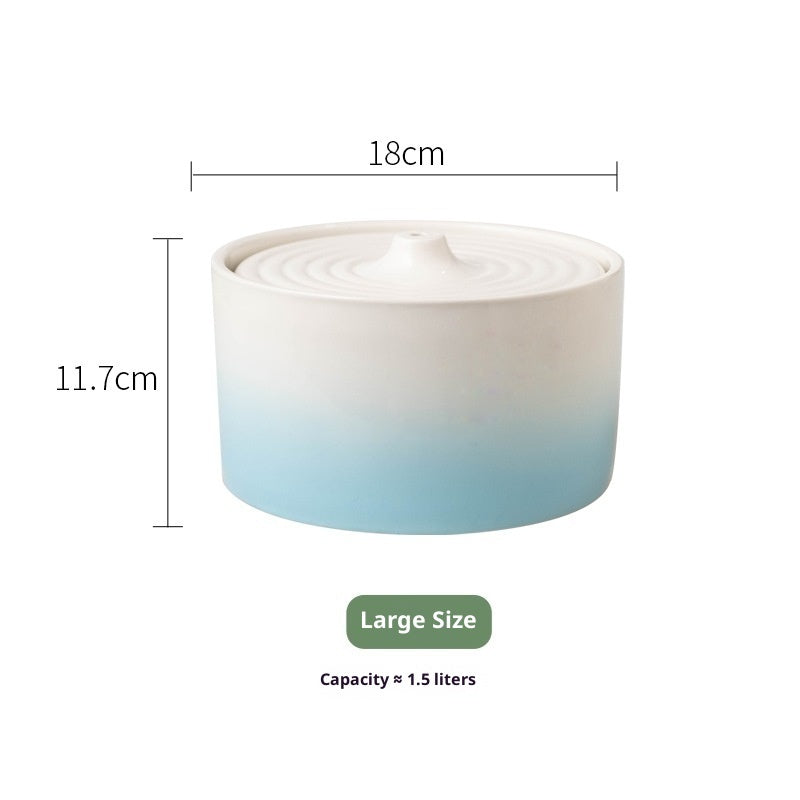 KFX-3933245 Ceramic Electric Cat Water Dispenser Fountain in Various Sizes and Colors
