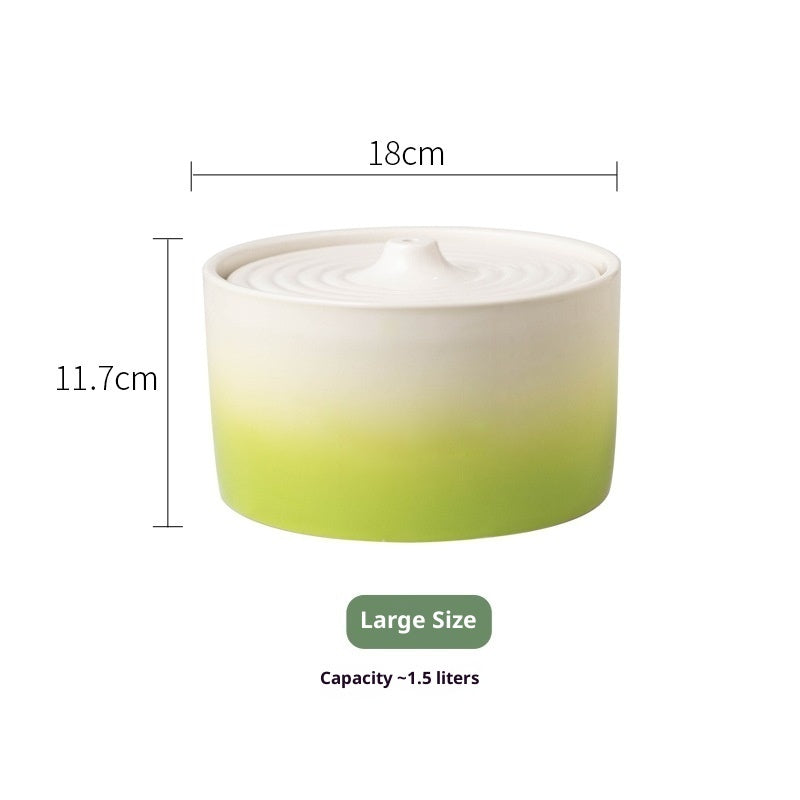 KFX-3933245 Ceramic Electric Cat Water Dispenser Fountain in Various Sizes and Colors