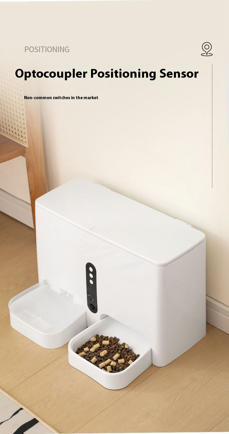KFX-3933373 Automatic Pet Feeder and Water Dispenser for Dogs and Cats - White