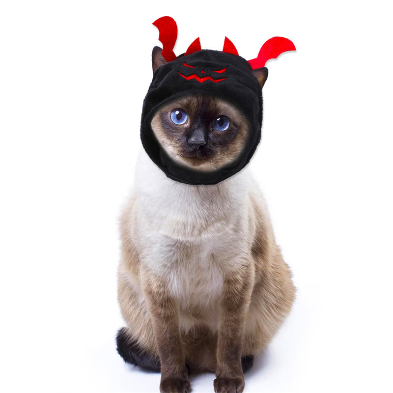 KFX-3934653 Halloween Cat Headgear with Wings - Orange & Black/Red Options