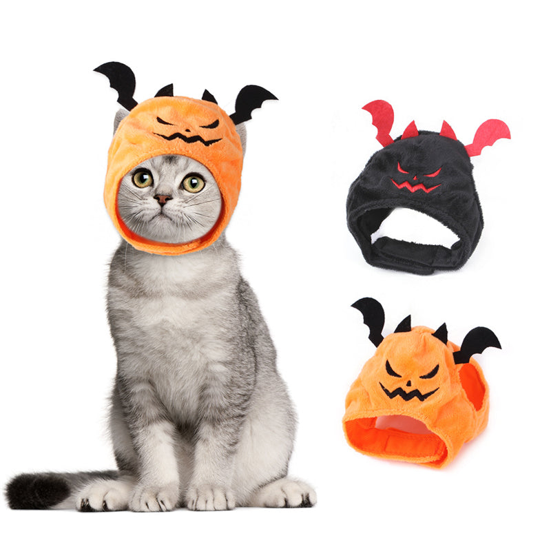 KFX-3934653 Halloween Cat Headgear with Wings - Orange & Black/Red Options