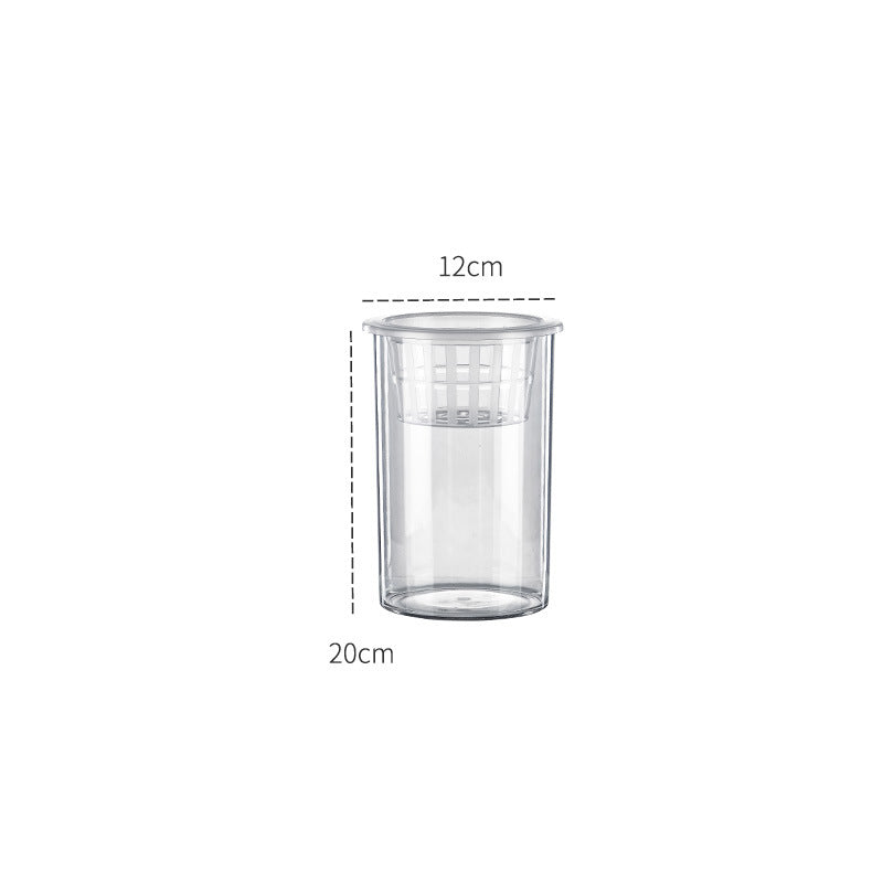 KFX-3936445 Transparent Ecosystem Column Fish Tank for Creative Desktop Decoration
