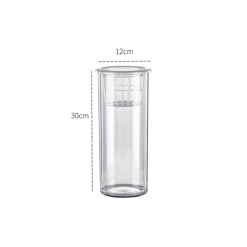 KFX-3936445 Transparent Ecosystem Column Fish Tank for Creative Desktop Decoration