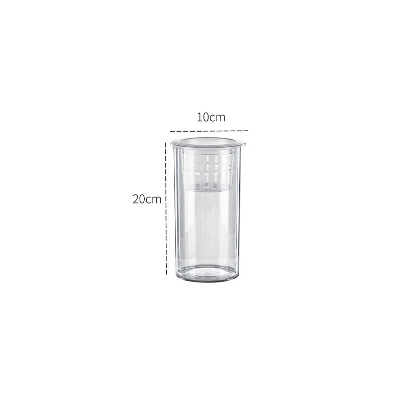 KFX-3936445 Transparent Ecosystem Column Fish Tank for Creative Desktop Decoration