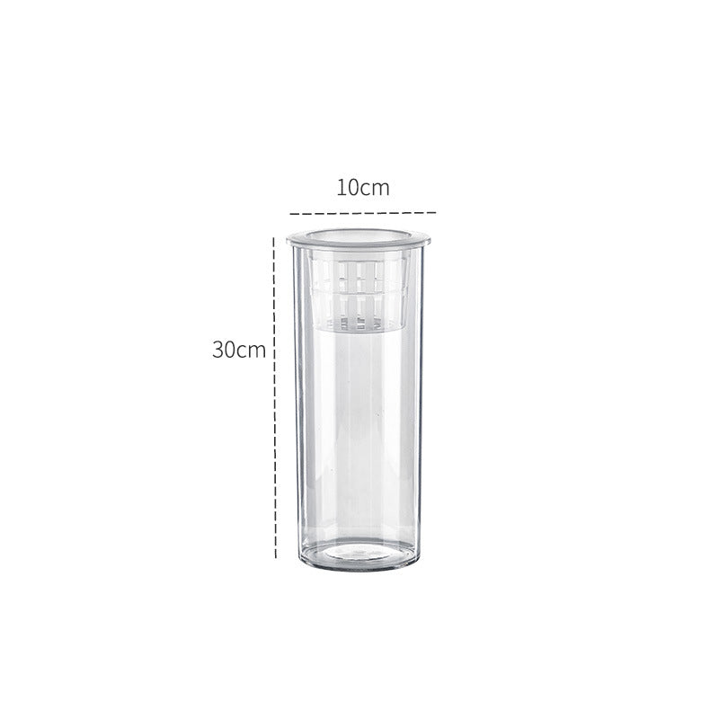 KFX-3936445 Transparent Ecosystem Column Fish Tank for Creative Desktop Decoration