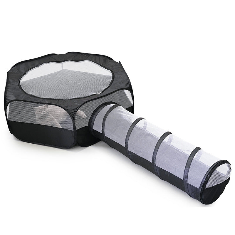 KFX-3936829 Foldable Cat Tunnel with Detachable Design and Multi-Purpose Use for Play and Relaxation