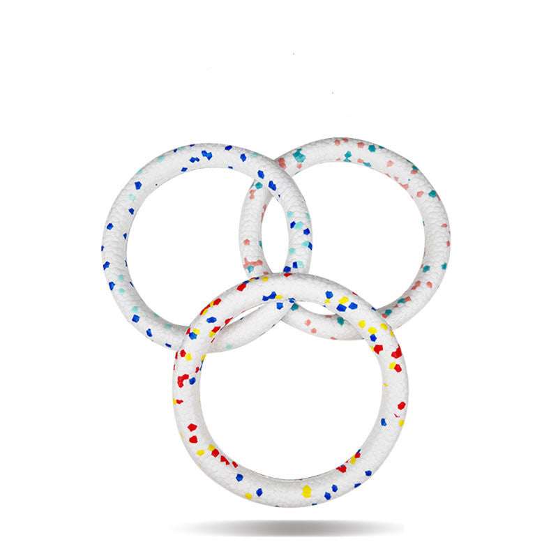 KFX-3937981 ETPU Bite Resistant Dog Toy Ring - 18cm Diameter for Dogs Under 12KG