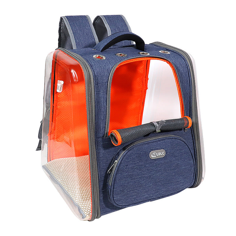 KFX-3939389 Transparent Window Pet Backpack with Ventilation Holes for Comfort