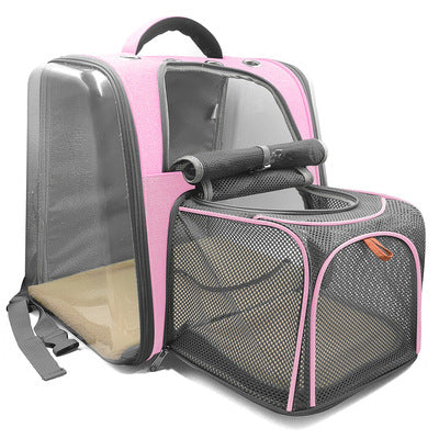 KFX-3939389 Transparent Window Pet Backpack with Ventilation Holes for Comfort