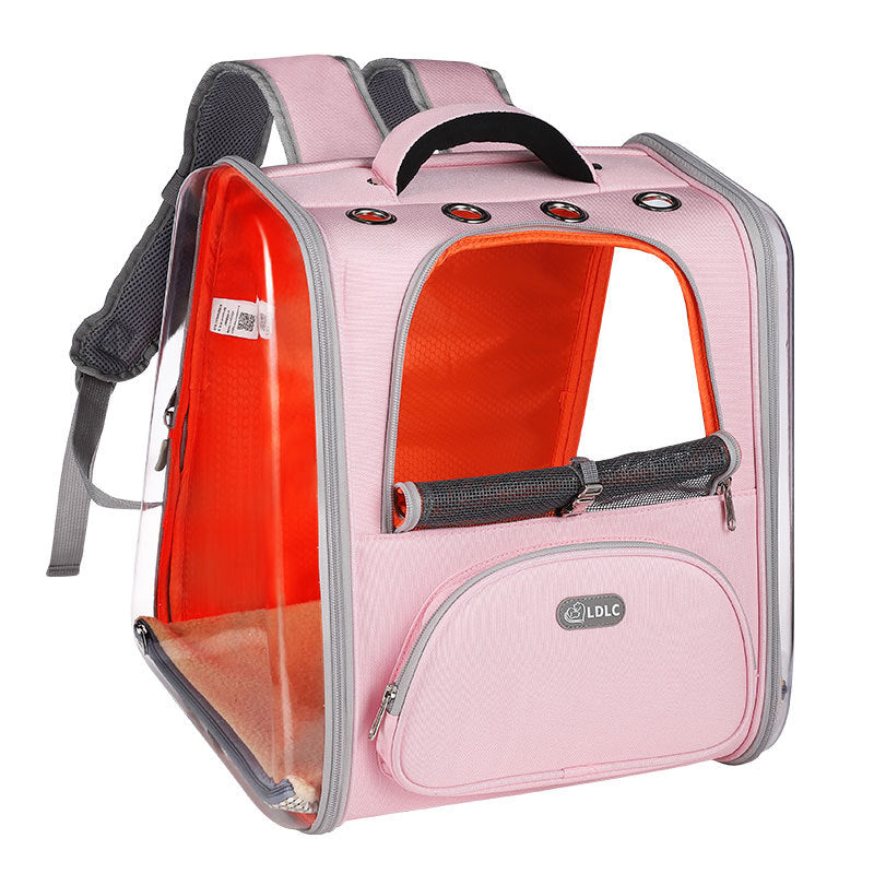 KFX-3939389 Transparent Window Pet Backpack with Ventilation Holes for Comfort