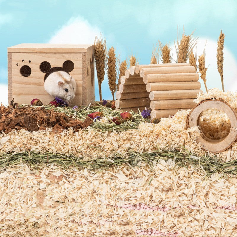 KFX-3940413 Poplar Wood Shavings for Small Animals, Birds, and Reptiles - Absorbent Bedding Material (1000G)