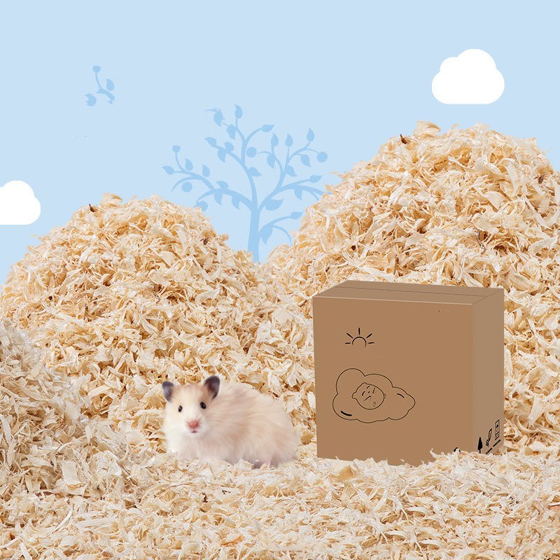 KFX-3940413 Poplar Wood Shavings for Small Animals, Birds, and Reptiles - Absorbent Bedding Material (1000G)