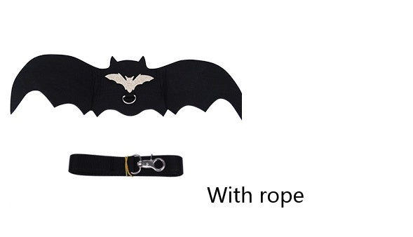 KFX-3942717 Halloween Pet Bat Wings Costume for Dogs and Cats - Durable Black Polyester Fiber and Felt Fabric