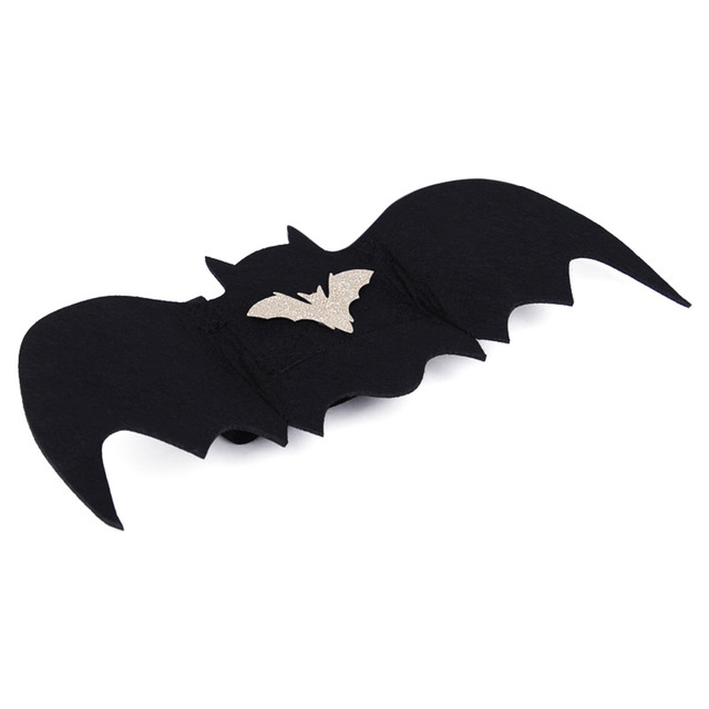 KFX-3942717 Halloween Pet Bat Wings Costume for Dogs and Cats - Durable Black Polyester Fiber and Felt Fabric