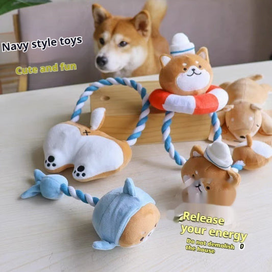 KFX-3943741 Plush Bite-Resistant Dog Toys - Various Sizes and Colors, Perfect for Playtime