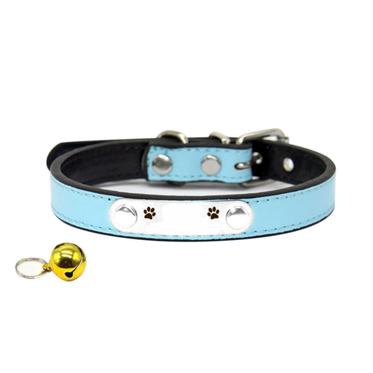 KFX-3944765 Customizable Anti-Lost Silicone Dog and Cat Collars in Pink, Red, Blue, and Brown