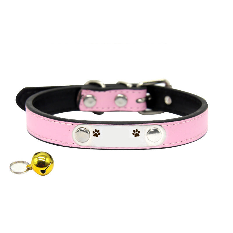 KFX-3944765 Customizable Anti-Lost Silicone Dog and Cat Collars in Pink, Red, Blue, and Brown