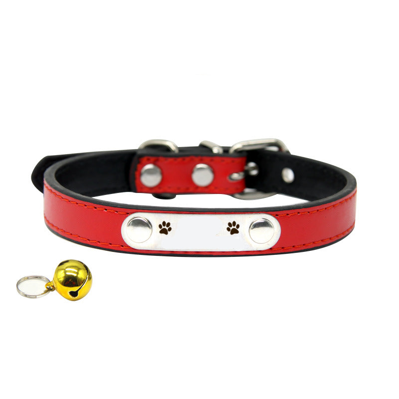 KFX-3944765 Customizable Anti-Lost Silicone Dog and Cat Collars in Pink, Red, Blue, and Brown