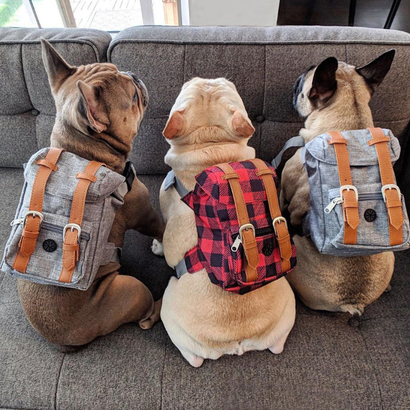 KFX-3945149 Pet Self Backpack for Small to Medium Dogs - Retro Design, Adjustable Neck and Bust окружность