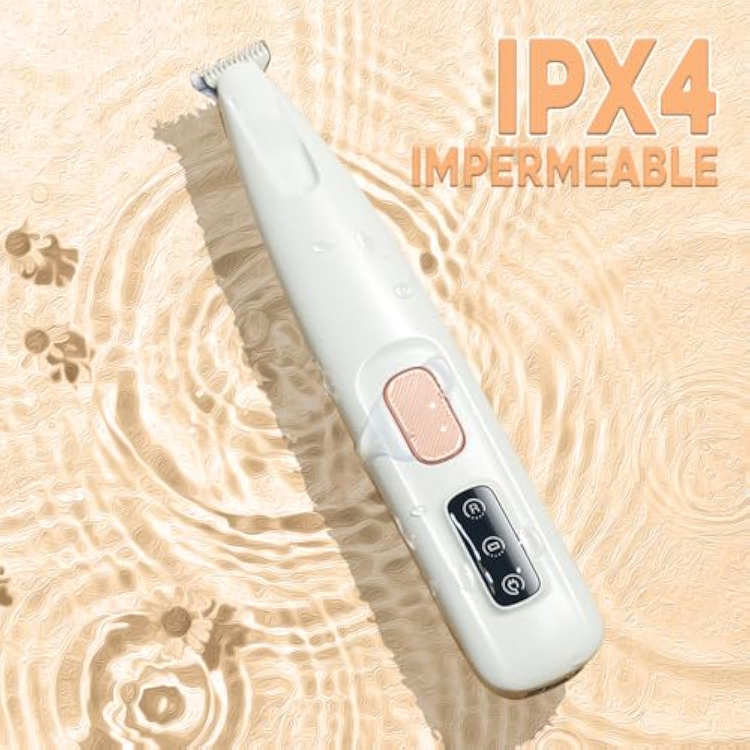 KFX-3946173 Electric Dog Paw Trimmer with LED Light - Rechargeable Low Noise Pet Hair Clipper
