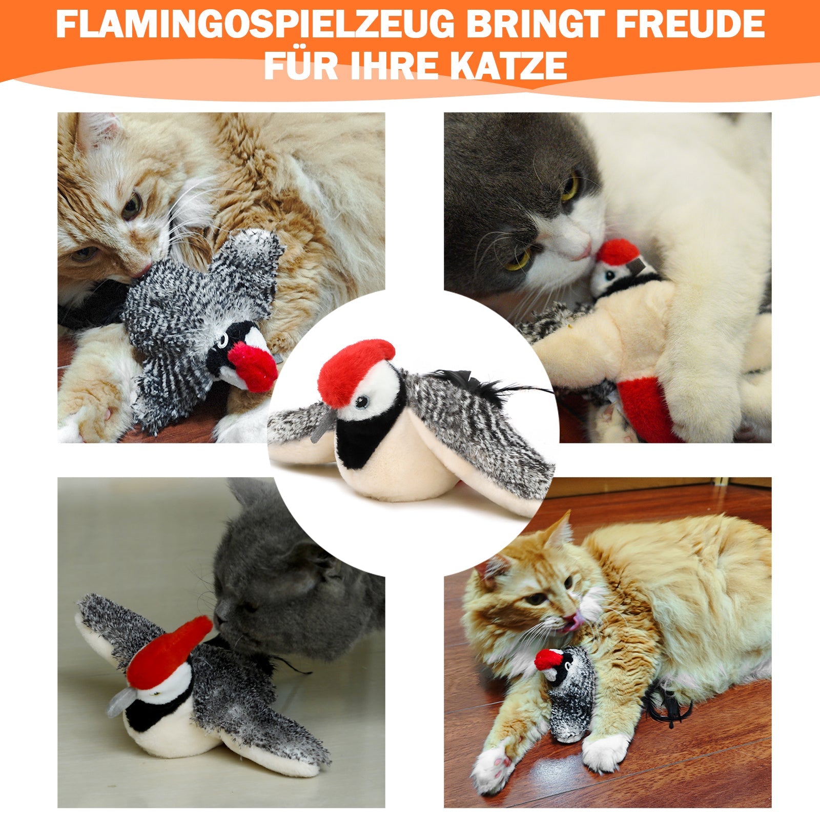 KFX-3949501 Interactive Rechargeable Cat Toy with Motion and Catnip for Self-Entertainment