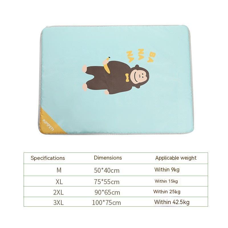 KFX-3950525 Four Seasons Universal Dog Mat - Breathable Oxford Cloth with Heat Dissipation - Available in Various Sizes and Cute Designs