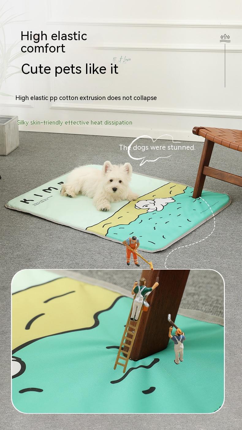 KFX-3950525 Four Seasons Universal Dog Mat - Breathable Oxford Cloth with Heat Dissipation - Available in Various Sizes and Cute Designs