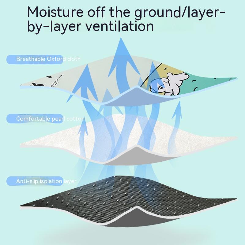 KFX-3950525 Four Seasons Universal Dog Mat - Breathable Oxford Cloth with Heat Dissipation - Available in Various Sizes and Cute Designs