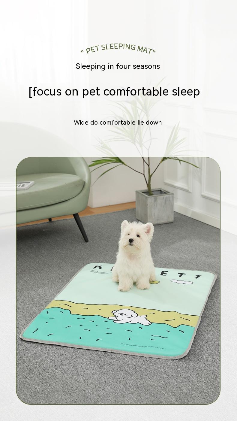 KFX-3950525 Four Seasons Universal Dog Mat - Breathable Oxford Cloth with Heat Dissipation - Available in Various Sizes and Cute Designs