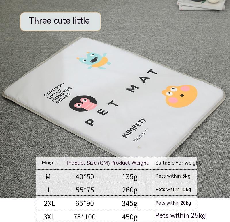 KFX-3950525 Four Seasons Universal Dog Mat - Breathable Oxford Cloth with Heat Dissipation - Available in Various Sizes and Cute Designs