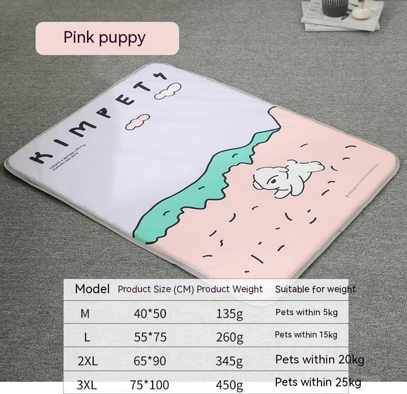 KFX-3950525 Four Seasons Universal Dog Mat - Breathable Oxford Cloth with Heat Dissipation - Available in Various Sizes and Cute Designs