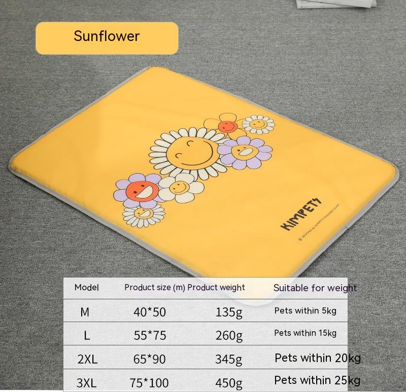 KFX-3950525 Four Seasons Universal Dog Mat - Breathable Oxford Cloth with Heat Dissipation - Available in Various Sizes and Cute Designs