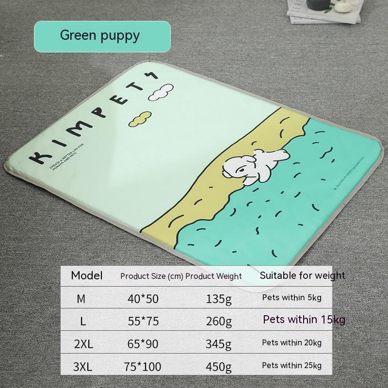 KFX-3950525 Four Seasons Universal Dog Mat - Breathable Oxford Cloth with Heat Dissipation - Available in Various Sizes and Cute Designs