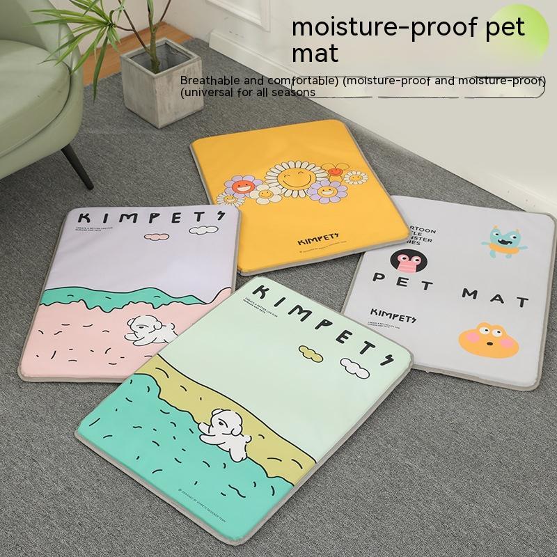 KFX-3950525 Four Seasons Universal Dog Mat - Breathable Oxford Cloth with Heat Dissipation - Available in Various Sizes and Cute Designs
