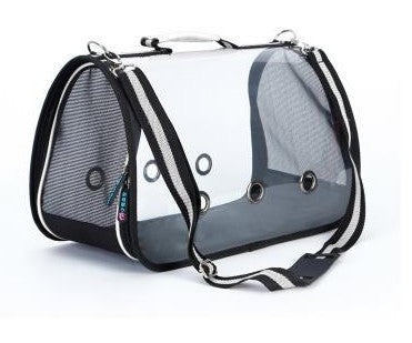 KFX-3950909 Transparent Portable Messenger Bag for Pets - Acrylic Material, Available in Red, Green, and Orange, Sizes S to L