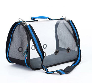 KFX-3950909 Transparent Portable Messenger Bag for Pets - Acrylic Material, Available in Red, Green, and Orange, Sizes S to L