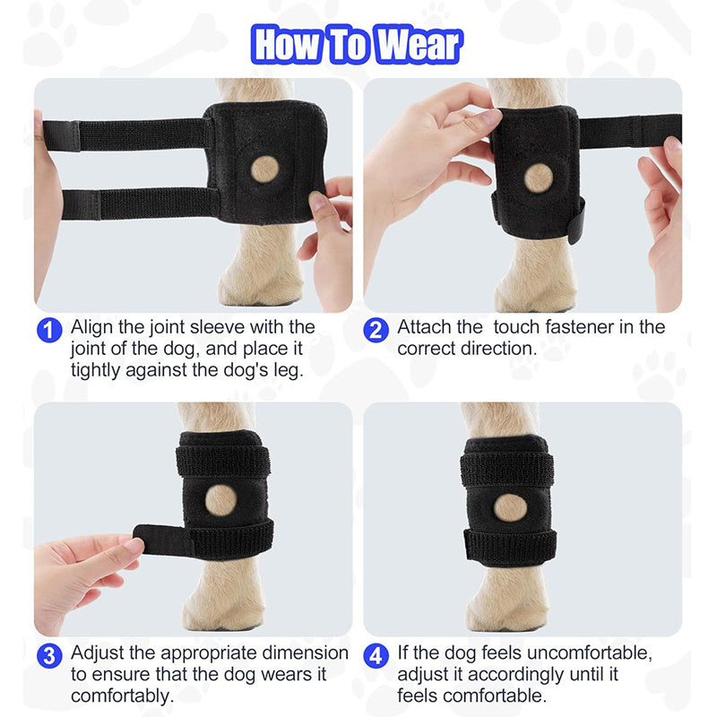 KFX-3951933 Pet Knee Pad for Dogs - ACL Ligament Support for Joint Injury Recovery - Breathable Hock Protector - Available in S/M/L