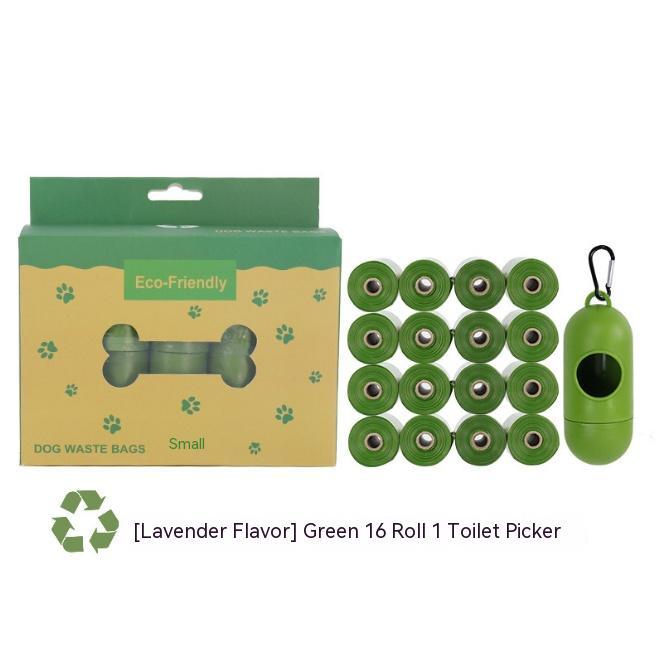 KFX-3956669 Biodegradable Pet Waste Bag with Dispenser - Extra Thick & Leak-Proof, Lavender Scented, 12 Rolls