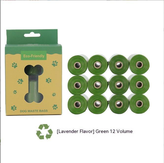 KFX-3956669 Biodegradable Pet Waste Bag with Dispenser - Extra Thick & Leak-Proof, Lavender Scented, 12 Rolls
