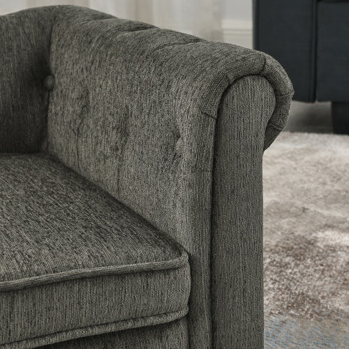 KFX-3964221 Elegant Raised Pet Sofa Bed for Medium and Large Dogs in Dark Gray, Durable and Comfortable Design