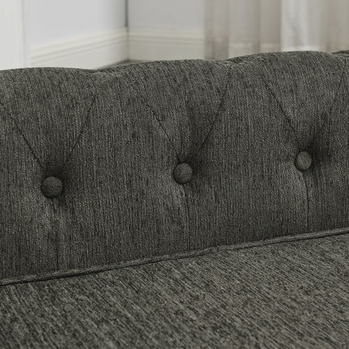 KFX-3964221 Elegant Raised Pet Sofa Bed for Medium and Large Dogs in Dark Gray, Durable and Comfortable Design