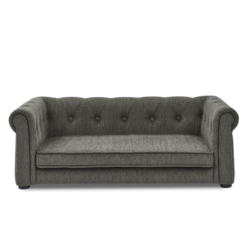 KFX-3964221 Elegant Raised Pet Sofa Bed for Medium and Large Dogs in Dark Gray, Durable and Comfortable Design
