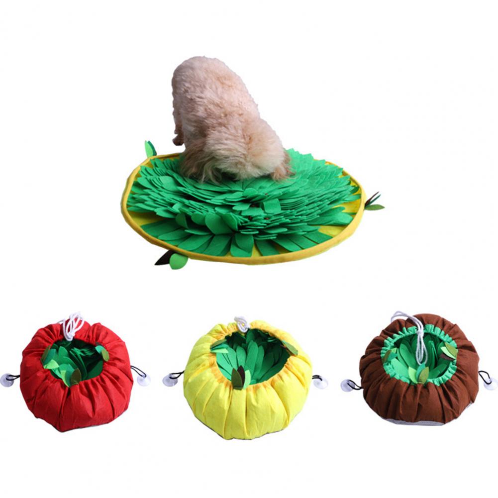 KFX-3964989 Interactive Sniffing Pad for Dogs - Educational Food Training Toy in Red, Yellow, and Coffee