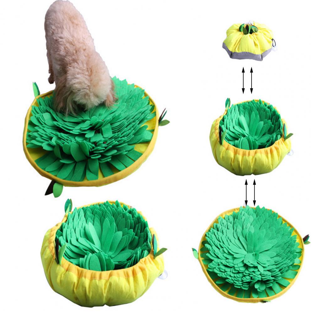 KFX-3964989 Interactive Sniffing Pad for Dogs - Educational Food Training Toy in Red, Yellow, and Coffee