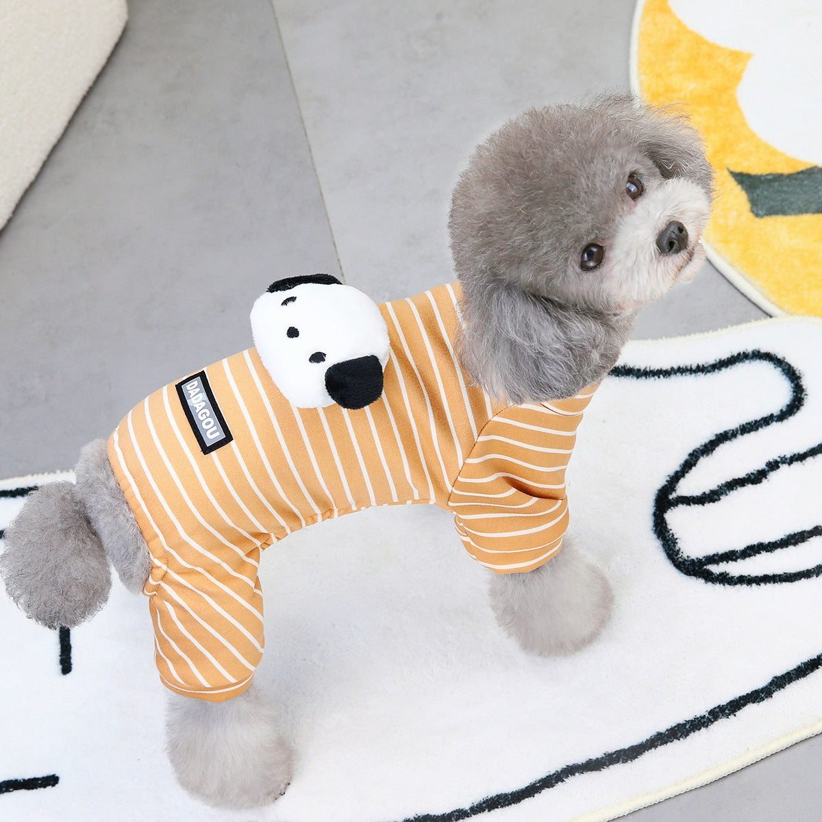 KFX-3965757 Casual Dog Sweater in Orange and Black - Available in Multiple Sizes
