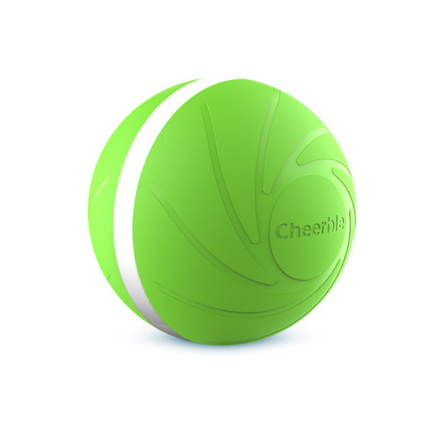 KFX-3966141 Automatic Jumping Ball Chew Toy for Pets - 3 Inch TPU Durable Design in Yellow, Green, Blue, Gray