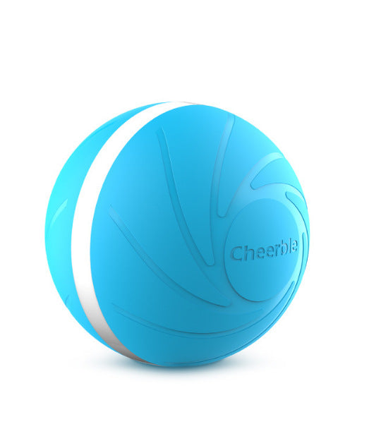KFX-3966141 Automatic Jumping Ball Chew Toy for Pets - 3 Inch TPU Durable Design in Yellow, Green, Blue, Gray