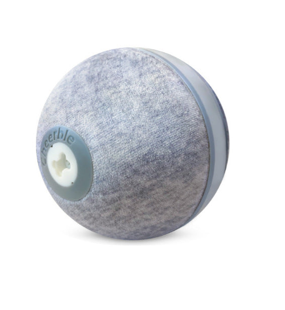 KFX-3966141 Automatic Jumping Ball Chew Toy for Pets - 3 Inch TPU Durable Design in Yellow, Green, Blue, Gray