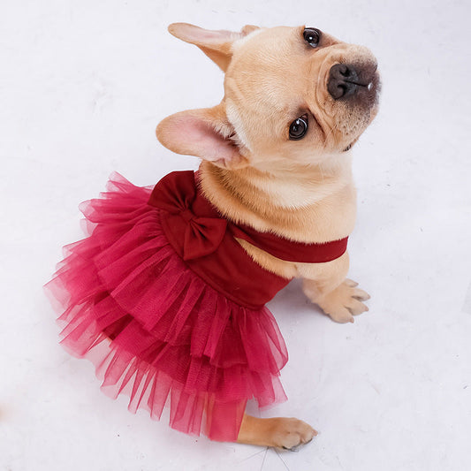 KFX-3966525 Comfortable Breathable Dog Gauze Skirt in Various Colors and Sizes