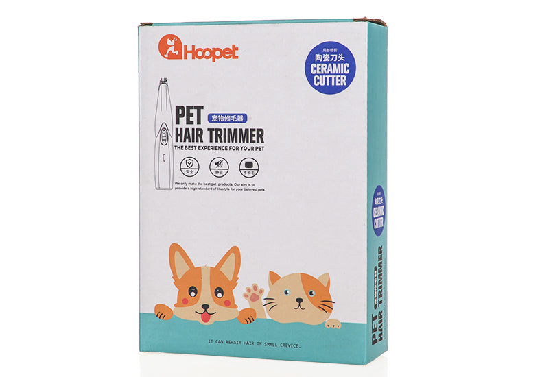 KFX-3971517 Rechargeable Low-Noise Pet Grooming Trimmer with Ceramic Blade for Easy Shaving